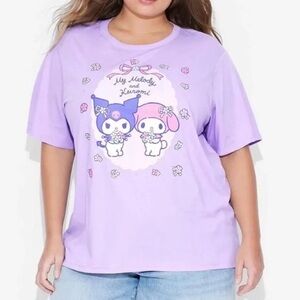 Hybrid Apparel Lavender My Melody and Kuromi Tee Size 2X Women